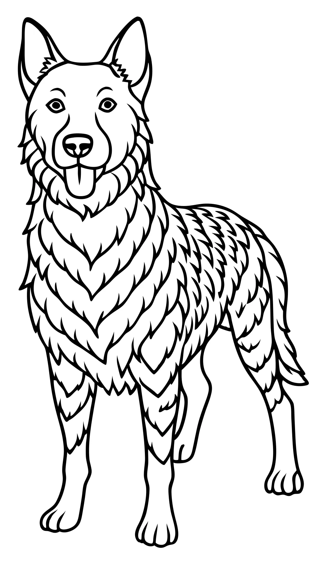 coloriage de chien réaliste